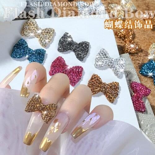 1Pcs 3D Aurora Drill Nail Rhinestone Flying Butterfly Nail Crystals Zircon Alloy Shining DIY Nail Decor Jewelry Accessory