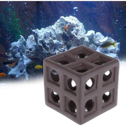 1 Pcs Ceramic Hiding Cave Fish Shrimp Crab Shelter Breeding For Aquarium Fish Tank New Ceramic House Hiding Nest