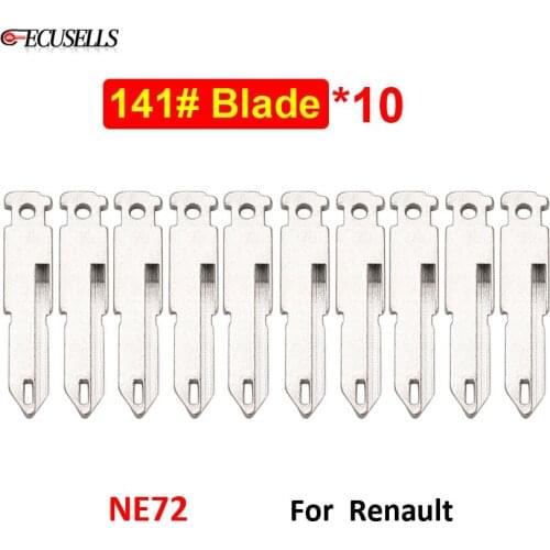 10Pcs/Lot 141# NO. 141 Universal Key Blade NE72 Uncut Blade for Citroen for Peugeot for Dacia for Renault