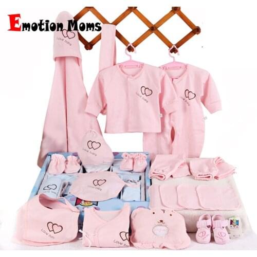 Emotion Moms 22pieces Newborn baby girls Clothing 0-6months infants baby clothes girl boys clothing baby gift set without box