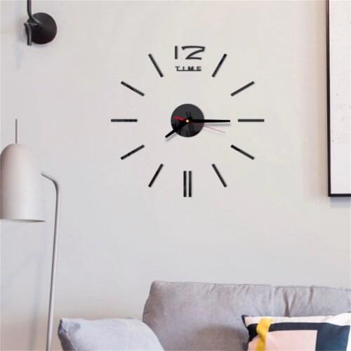 3D Wall Clock Mural Decals Quartz Watch Acrylic Mirrors Wall Sticker Clocks DIY Mechanical Modern Design Wall Clocks 19MAR4
