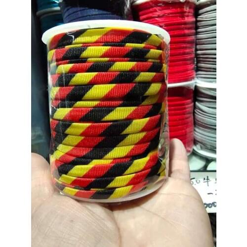 5mm 20meters / Spool The Flags color Elastic lycra cord Stitched round lycra cord Lycra strip For DIY Jewelry Marking