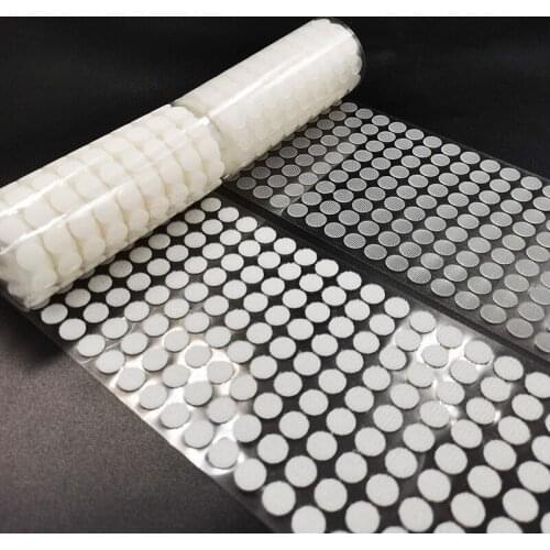 500/1000pairs Velcros Dots Transaprent Self Adhesive Fastener Tape 10/15/20mm Hooks&Loop Strong Glue Baby Magic Tape Sticker