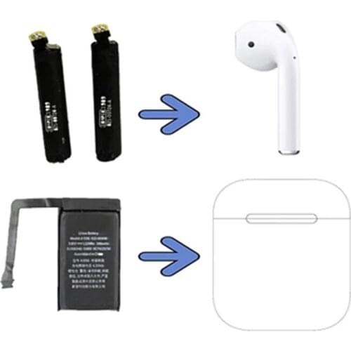 0 Cycle 25mAh GOKY93mWhA1604 Battery for airpods 1st 2nd A1604 A1523 A1722 A2032 A2031 for air pods 1 for air pods 2