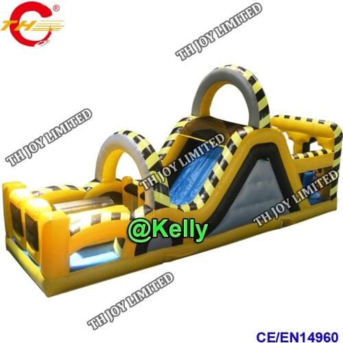 Free shipping 9x3x3mH inflatable obstacle course for sale, custom make inflatable obstacle sport game, inflatable playgrounds