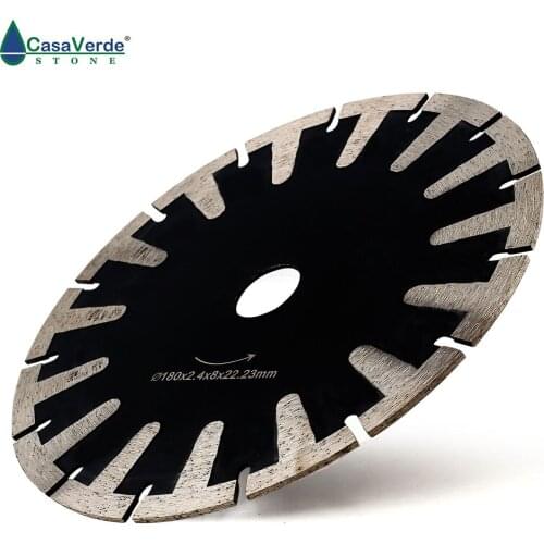 DC-TSB07 7 inch circular dry and wet diamond contour cutting blade 180mm for granite curved cutting