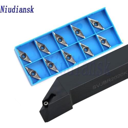 1pc SVJBR1212H11 SVJBR1616H11 External Turning Tool Holder SVJBR2020K11 CNC Lathe Tool SVJBL 10pcs VBGT1103 Carbide Inserts Suit