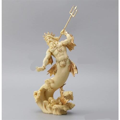 ANCIENT GREEK MYTHOLOGY NEPTUNE POSEIDON RESIN ART&CRAFT STATUE CREATIVE BIRTHDAY GIFT HOME DECORATION