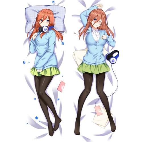 Two Sides Print Zipper Pillow Covers Anime Pillowcase Cosplay Long Hugging Body Case
