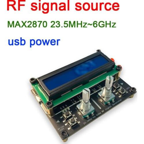 MAX2870 23.5MHz TO 6GHz RF signal source PLL Signal generator frequency sweep Digital LCD display USB POWER