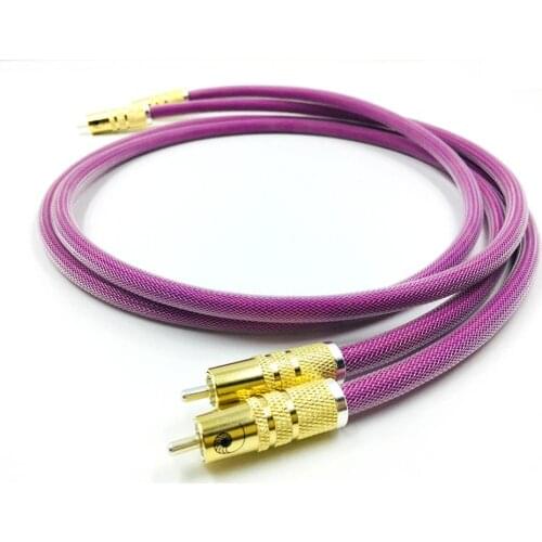 Hifi audio Interconnect cable Gold-plated 2RCA Cable High Quality OFC HIFI RCA Male to Male Audio Cable