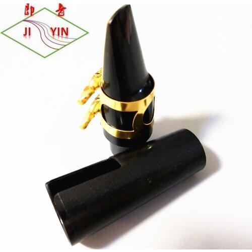 JI YIN 10 sets of high quality Alto sax mouthpieces Embossed clip + caps #7