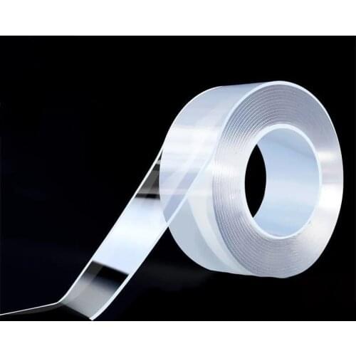 5 3 10m Reusable Double-sided Self-adhesive Tape Nano Movable Washable Powerful Paste Transparent Glue Bathroom Car Versatile U