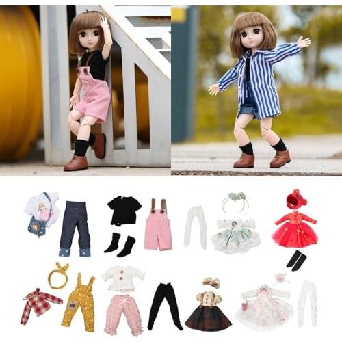 Fashion Casual Wear Party Dress Doll Clothes for 1/6 12" to 36cm 14" BJD Dolls