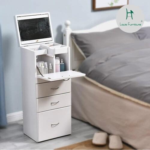 Louis Fashion Dressers Bedroom Small Apartment Modern Simple Solid Wood Economy Simple Mini Flip Mini Cabinet