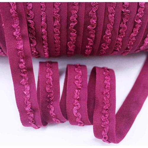 5/8" 16mm ruffle line soft fold over elastic ribbon 91317 color