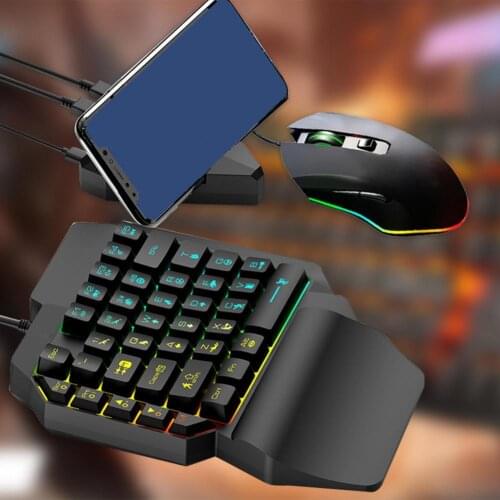 Mouse and keyboard set, ergonomic design, one-handed USB interface, wired computer keyboard and mouse, computer accessories 800