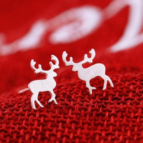 New Hot Fashion 925 Sterling Silver deer Earrings for Women Girls Gift Fashion Statement Jewelry