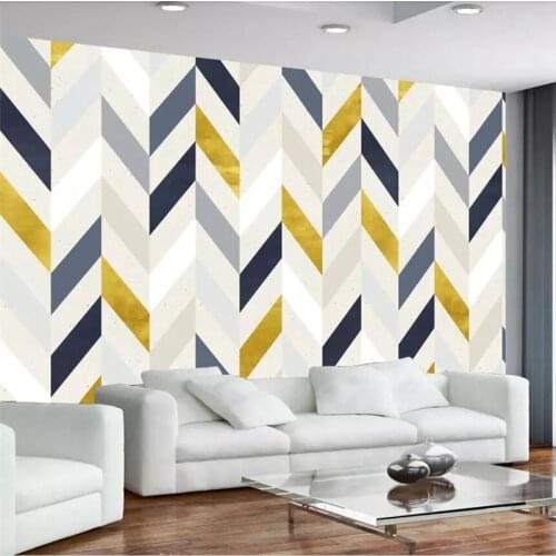Beibehang Custom wallpaper 3d stereo photo mural Nordic retro nostalgic abstract geometric mural TV background wall paper mural