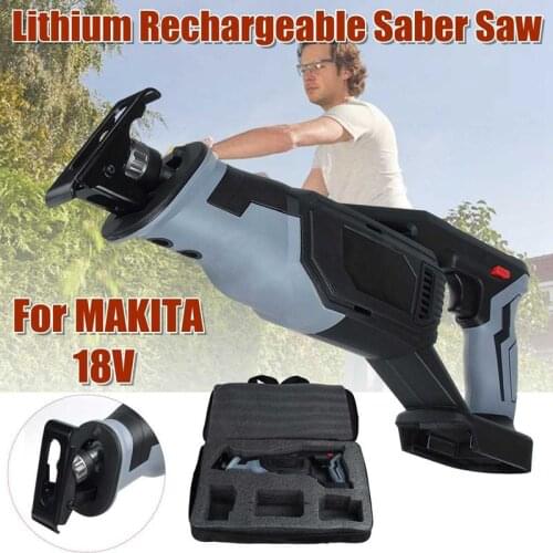 18V Rechargeable Electric Saw Machine Saber Saw Reciprocating Saw with Saw Blades Portable Woodworking Cutter For Makita Battery