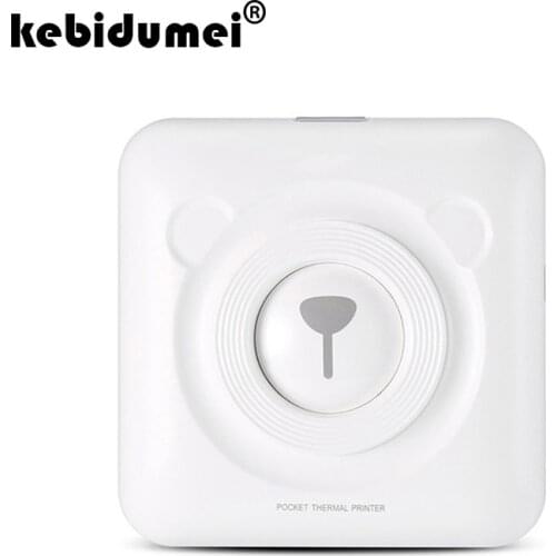 Mini POS Portable Printer Pocket Mobile Photo Printer Thermal Bluetooth 58mm Wireless Label Printer with Adhesive Sticker Paper