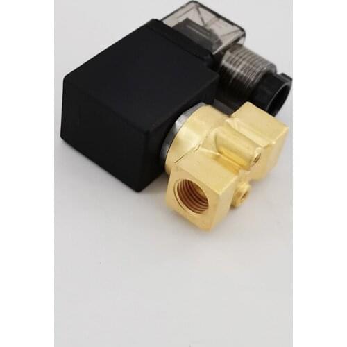 PU-04 Wiring type DC12V 2 way direct acting NC brass G1/4" bsp Dental machine steam solenoid valve FKM Seal orifice 4mm