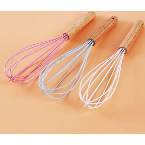 Bake Manual Egg Beater Stainless Steel Handle Silicone Egg Beaters Milk Cream Butter Whisk Mixer Stiring Kitchen Cooking Tools