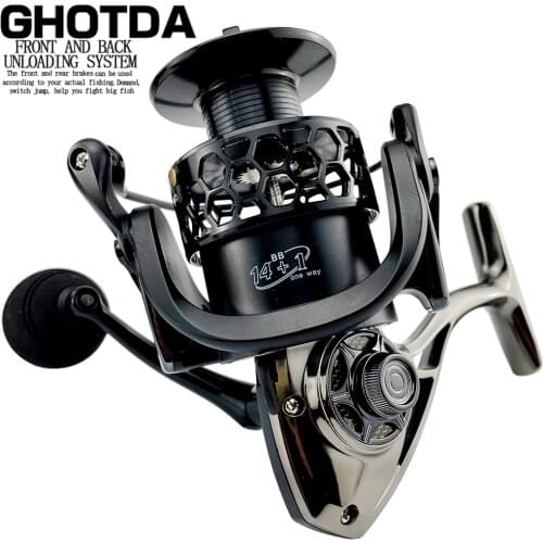High Quality 14+1BB Double Spool Fishing Reel 5.5:1 Gear Ratio High Speed Spinning Reel Casting Reel Carp For Saltwater