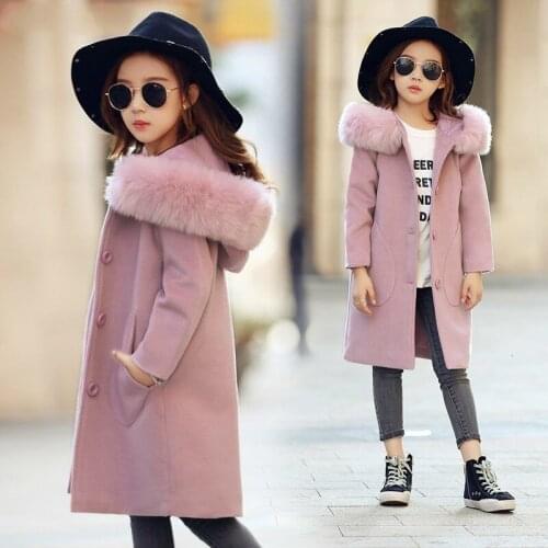 2019 bride long sleeve girl long sleeve clothing fan spring autumn winter wool coat childrens wedding coat Park