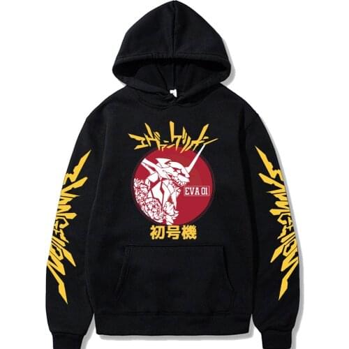 Funny Eva 01 Evangelion Hoodies Men Women Long Sleeve Sweatshirt Tops Clothes