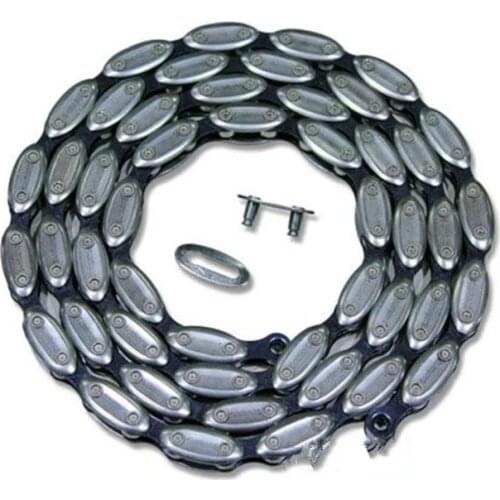 Bicycle Olive Chain Shell Strength Fixed Gear Single Speed Bike BMX With Magic Buckle 1/8 12.7mm Spacing Steel Material Chains