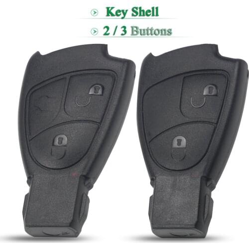 Bilchave 2/3 Buttons Remote Car key shell For Mercedes Benz B C E ML S CLK CL Key Case Without Blade