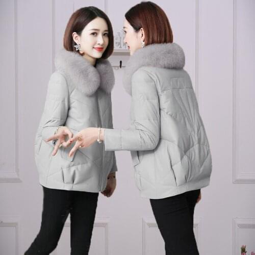 Autumn Winter Faux Fur Jacket Women Korean Imitation Fox Fur Long Sleeve PU Leather Coat Female Loose Short Clothes Tide G1320