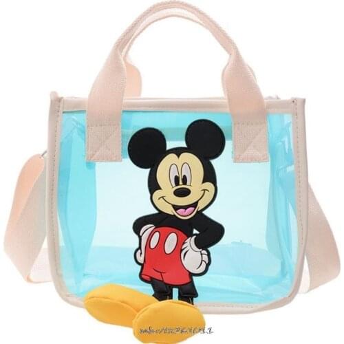 Disney Mickey Mouse Ladies Candy Colors Crossbody 2021 Summer New Style Mini Shoulder Messenger Bag PVC Jelly Small Tote Bag
