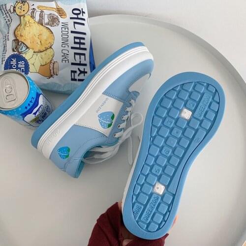 Kawaii Shoes Women Sneakers Platform Lolita Strawberry Vintage Vulcanize Sports College Student Round Head Tennis Feminino