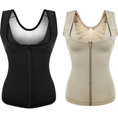 Womens Mens Waist Shaper Weight Loss Sports Zipper Vest Tank Weight Loss Sweat Shaping Sauna Modeler Shaping Bra