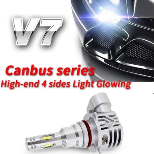 1Pair H4 H7 H10 H8 H11 9005 9006 Car LED Headlight Bulb 12-24V 6200K White 1800LM 4-Sided Light Bulb Fog Light Headlamp