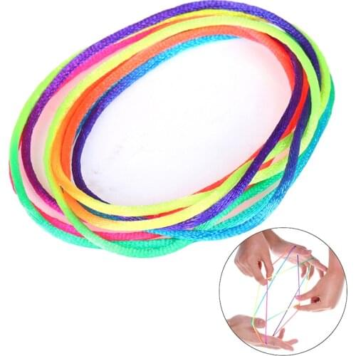 Kids Rainbow Colour Fumble Finger Thread Rope String Game Developmental Toy Puzzle Educational Game for Children Kids