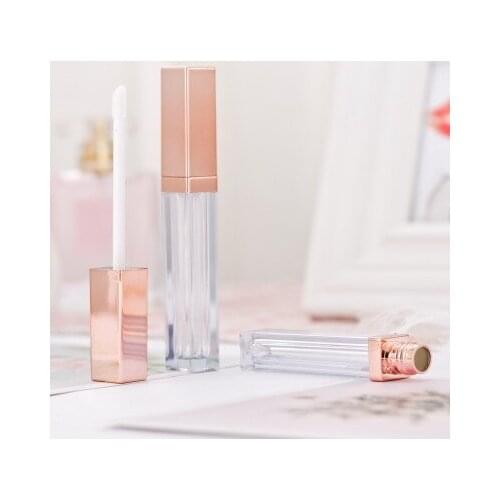 10/30pcs High Class Rose Gold Lip Gloss Bottle Plastic Empty Cosmetic Lip Oil Refillable Tube Liquid Lipstick Storage Bottle
