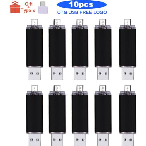 10pcs/lot 3 IN 1 pen drive 64GB flash usb memory 8GB pendrive 16GB 32GB usb flash drive 128GB OTG cle usb stick free logo