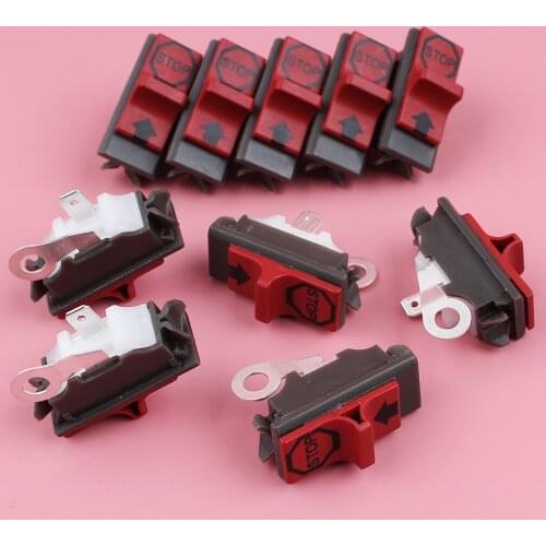 10pcs/lot On Off Stop Switch For Husqvarna 266 242 254 268 281 288 136 137 141 142 42 50 51 55 36 Chainsaw Spare Replace Part