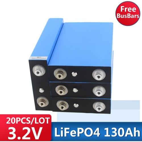 20PCS 3.2V 130AH LIFEPO4 BATTERY CAN FOR 72V BATTERIES LITHIUM-IRON PHOSPHA 130000MAH CAN MAKE BOAT BATTERIES CAR BATTERIY