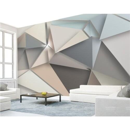 Beibehang Custom wallpaper mural stereo triangle polygon modern style TV background wall 3d wallpaper mural papier peint tapety