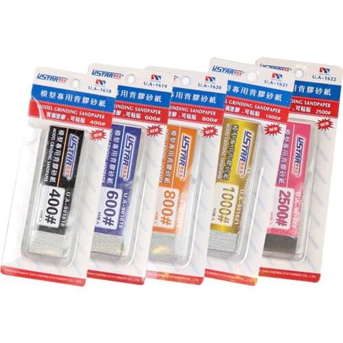 5x Fine Sandpaper Sanding Paper Polishing Tool Grinding Model Accessories for Resin Decoration Polishing