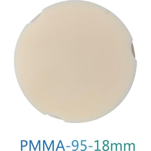 95*18mm CAD/CAM PMMA Block Blank Dental Laboratory Products PMMA Discs A1/A2/A3/A3.5/A4/B1/B2/B3/B4 D Shape Pmma Discs