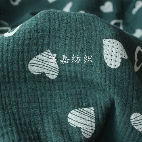 Double Layer Cotton Gauze Childrens Clothing Cloth Bubble Yarn 100 Pieces of Fabric