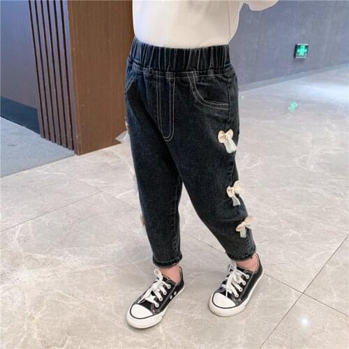 Jeans For Girls Solid Color Toddler Jeans Casual Style Jeans For Kids Girls Spring Autumn Toddler Girl Clothes
