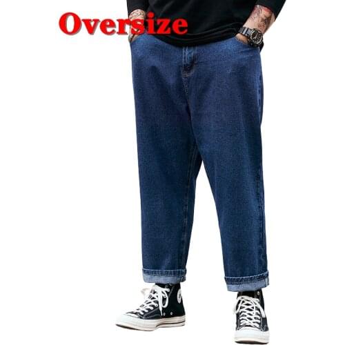 Men Jeans Wide Leg Denim Pants Loose Baggy Oversize Mens Clothing Streetwear Hip Hop Casual Trousers Overweight Free Shipping