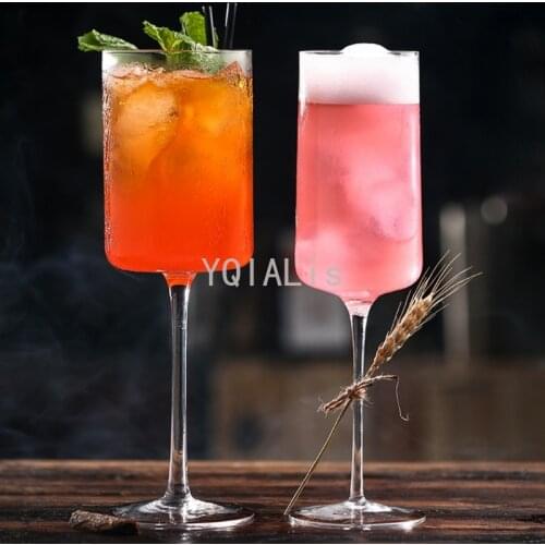 150-400ml Elegant Straight Goblet Lead-Free Crystal Handmade Winebowl Champagne Sparkling Wine Glass Family Festival Wine Set