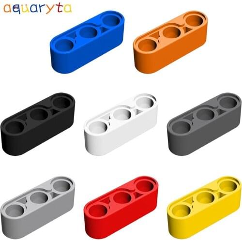 Aquaryta 50pcs Building Blocks Technology Prat 1x3 Thick Hole Arm Liftarm Compatible 32523 DIY Assembles Moc Toys for Children